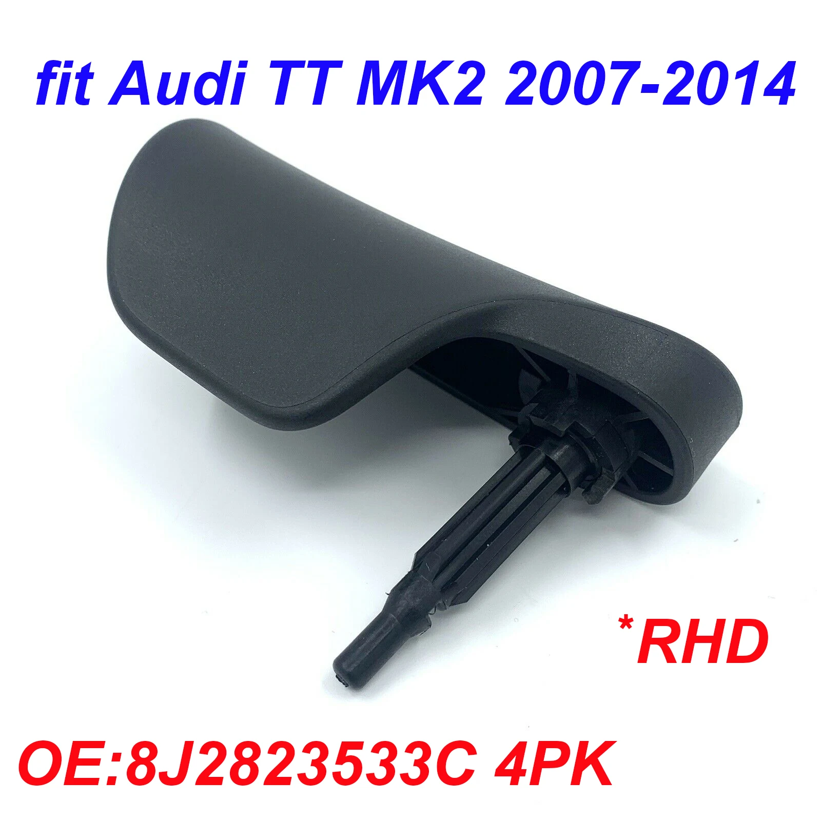 For Genuine Audi TT MK2 2007-2014 Black Bonnet Release Handle RHD 8J2823533C 4PK