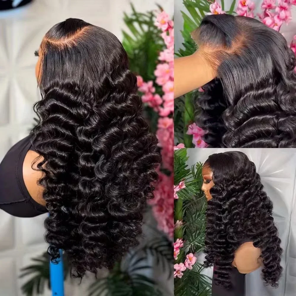 Brazilian Loose Deep Wave 13x4 Lace Front Wigs Human Hair for Women HD Transparent Lace Frontal Wigs Pre-Plucked With Baby Hair 2