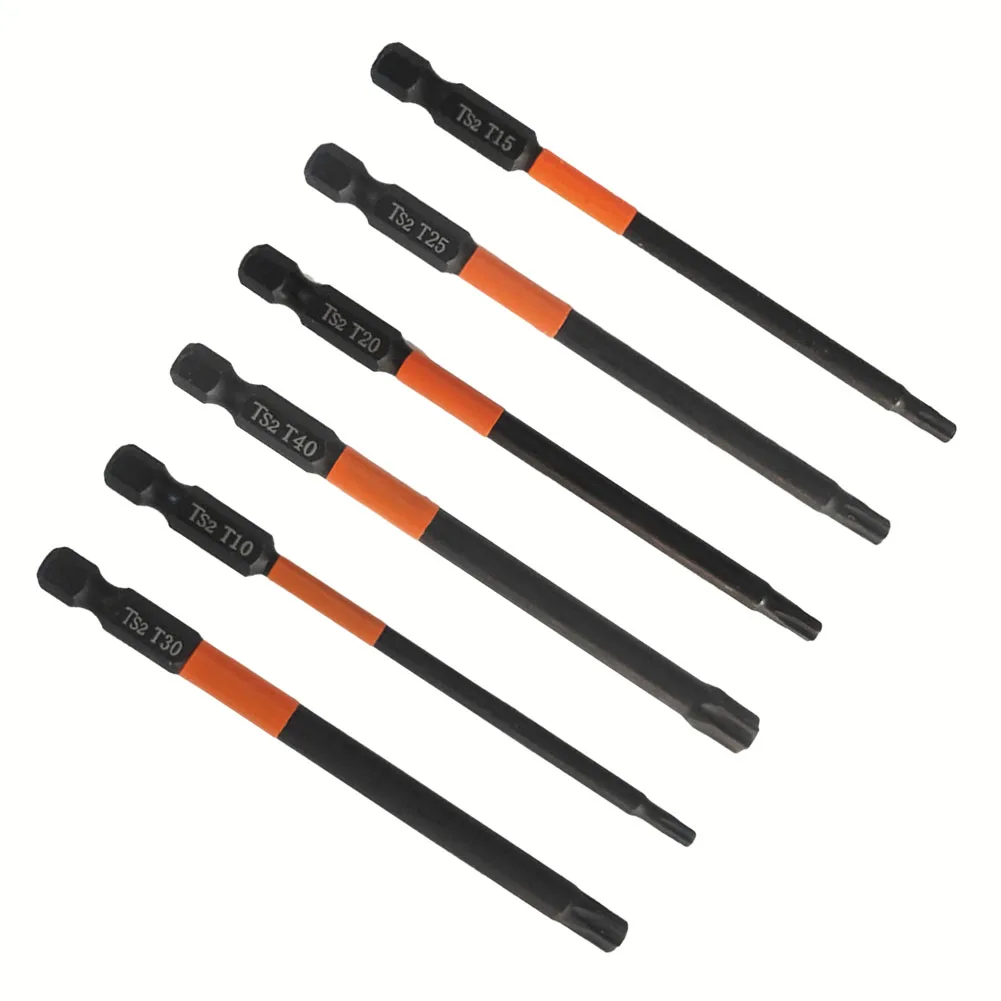 

1PC 100mm 1/4 Inch Hex Head Drill Bit Magnetic Torx Screwdriver Bits T10/T15/T20/T25//T30/T40 For Electric Manual Screwdrivers