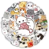 50PCS Cartoon Cute Cat Animal Personality Graffiti Creative Sticker Toy Skateboard Guitar  Computer Refrigerator Desk Decoration 5