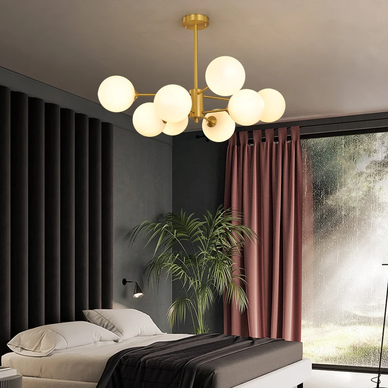 Modern-And-Simple-Bedroom-Glass-Led-Chandelier-Nordic-Light-Luxury ...