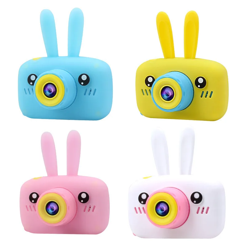 Cartoon Rabbit Camera Toys for Kids 2 Inch HD Screen Educational Portable Video Digital Camera SLR for Children Gift