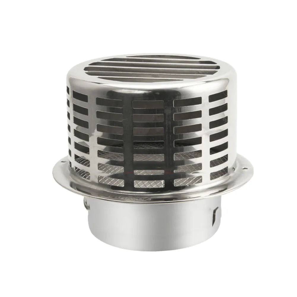 

Stainless Steel Round Exterior Wall Air Vent Grille Size Ducting Ventilation Grilles Home Office 100/150/190mm