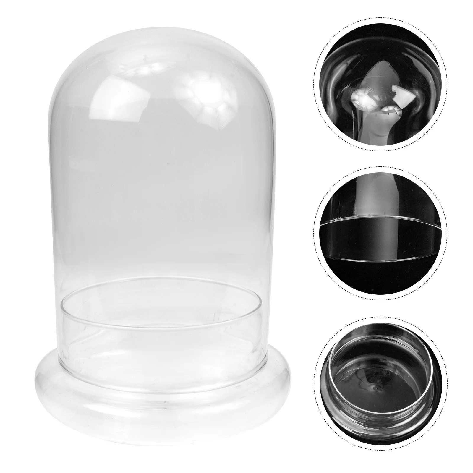1Set Glass Flower Dome U Shape Display Cover for Artificial Plants Showcase Tabletop Decor Home Wedding Festival