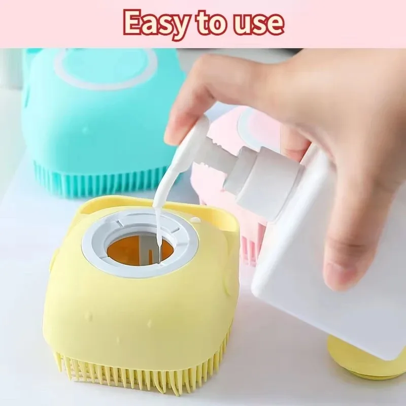 Bathroom Puppy Big Dog Cat Bath Massage Gloves Brush Soft Safety Silicone Pet Accessories For Dogs Cats Tools Mascotas Products