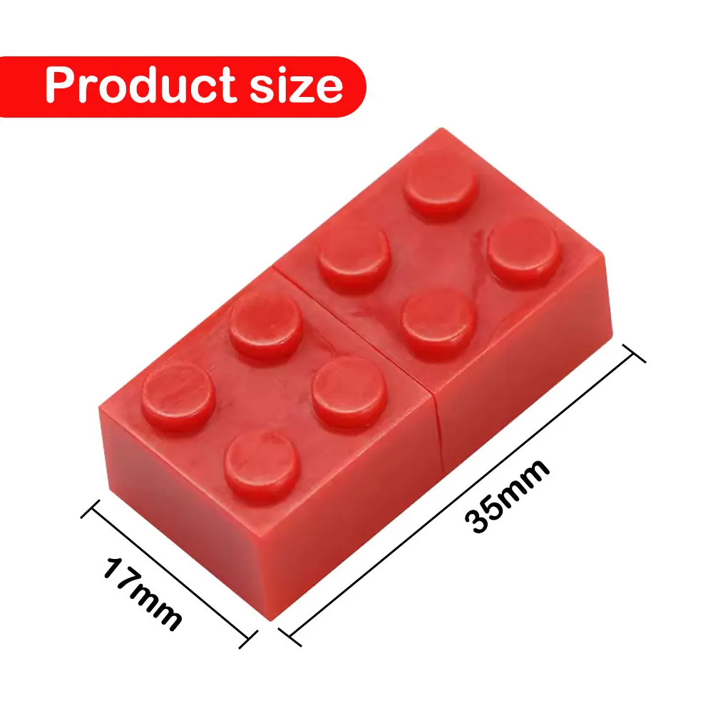 장난감 블록 메모리아 USB 2.0 플래시 드라이브 4GB 실리카겔 빌딩 블록 32GB 펜 드라이브 실제 용량 USB 스틱 16GB 어린이 선물