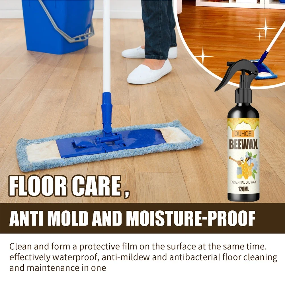 Furniture Solid Wood Care Beeswax Spray 120ml Waterproof Multipurpose Wear Resistant Wooden Furniture Floors wood care wax spray