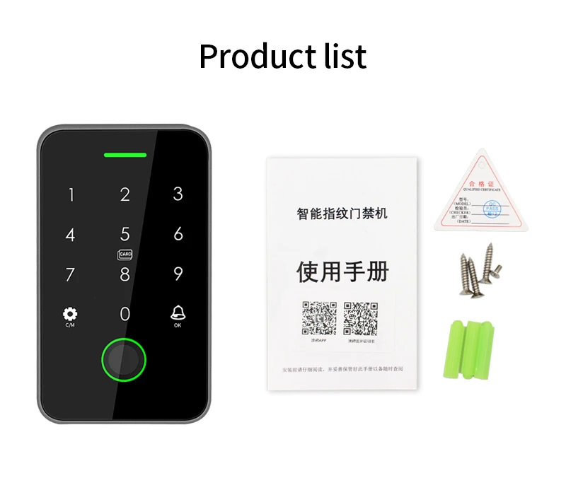 13.56Mhz Rfid Card Keypad Waterproof Tuya APP Door Lock Door Access Control Syst