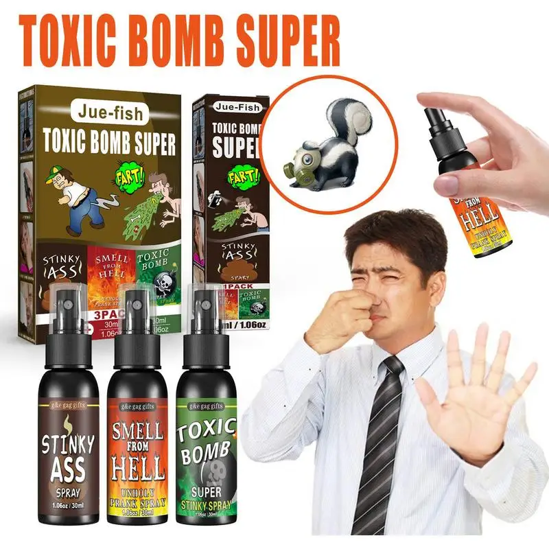 

30ml Poop Spray Creative Liquid Fart Gag Prank Joke Spray Funny Halloween Toy Stink Bomb Extra Strong Smelly Stinky Gas Spray
