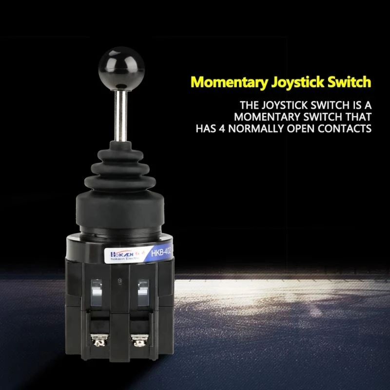 

Joystick SwitchMomentary Joystick Switch CS-402 4NO 4-position Return Switch for Industrial Control AC 50Hz 1pc