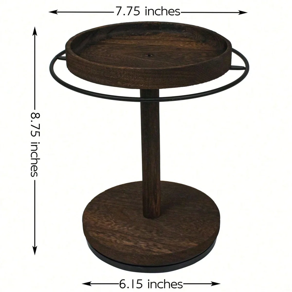 Rotating Wooden Sunglasses Organizer with Tray and Display Stand