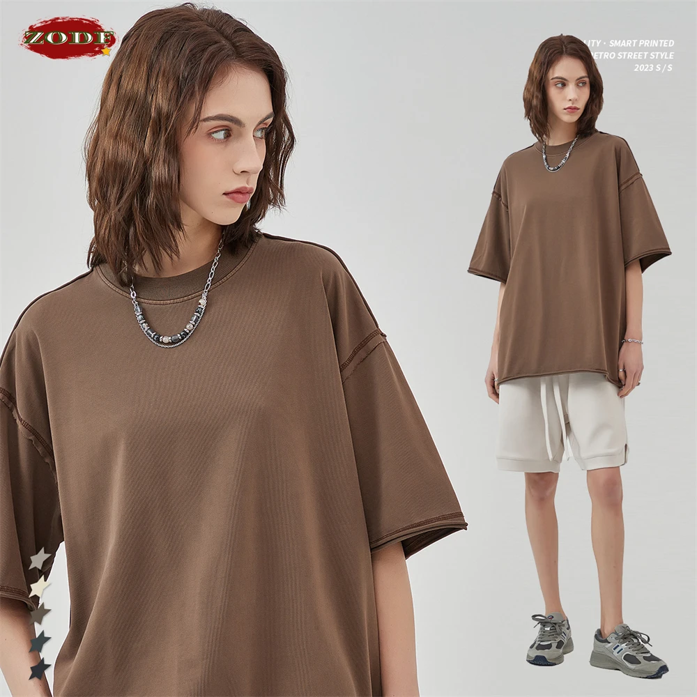 Tシャツ・カットソー HUECLOSET Love Bone Washing T SE404 Plus Size Color Blocked Tie Waist Belted Tunic Shirt