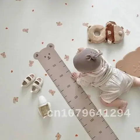 INS Canvas Baby Height Measure Ruler Wall Stickers Children Growth Chart Record Kids Room Decoration Hanging Rulers Photo Props