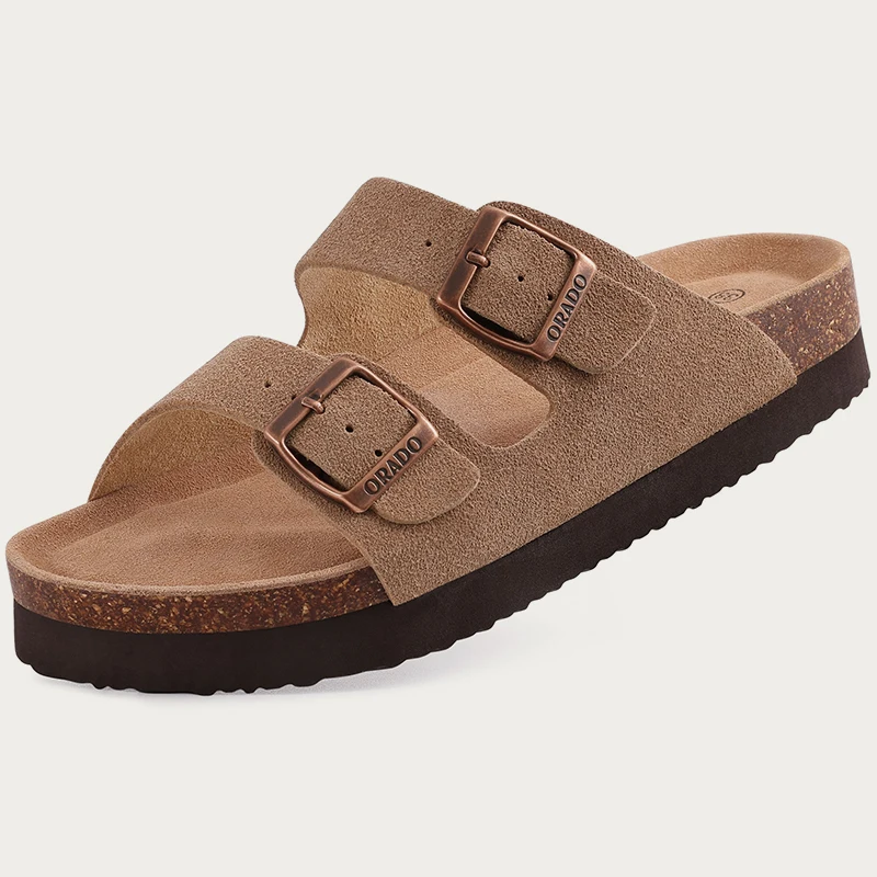 Pallene Clogs For Women New Cork Slippers Unisex Classic Cork Sandals Fashion Cow Suede Clogs Mules Men Outdoor Beach Slippers 5