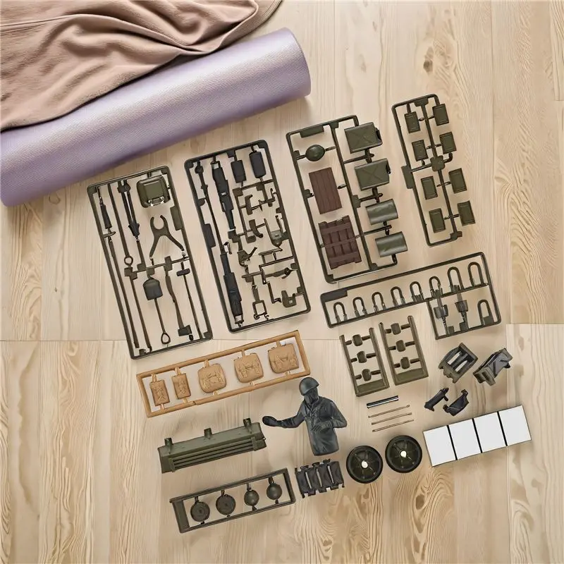 AEE1-1/16 헨롱 탱크 3898-1 미국 셔먼 M4A3 RC 탱크 플라스틱 병사 액세서리 부품 가방