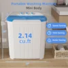 Washing Machine, Twin Tub Washing Machine Laundry Compact Washer spinner Combo with 14lbs capacity, 9Lbs Washer and 5Lbs Spinner 2