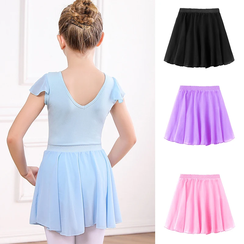 

Classical Ballet Skirt Dance Practice Clothes Girls Ballet Dance Skirts Yarn Skirt Chiffon Kids Pull-On Wrap Skirts