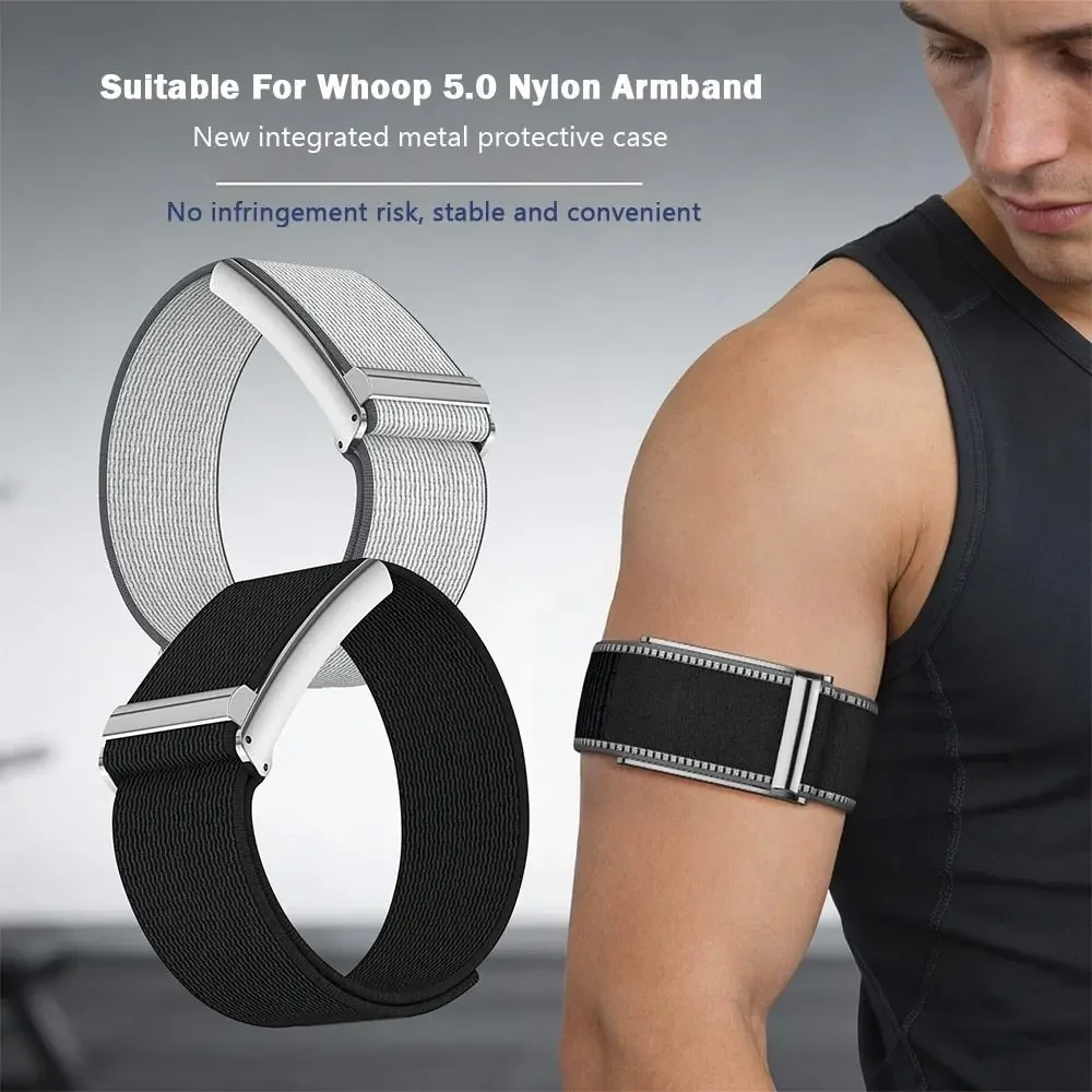 Adjustable Full-Coverage Nylon Strap with Leather Fastening - Water-Resistant Durable Armband Wristband