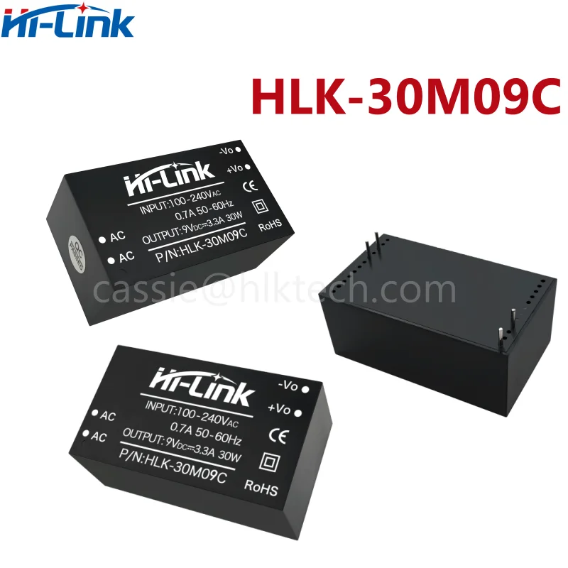EMC ACDC 절연 스위치 조정 전원 공급 장치 모듈, 220V 9V, 12V, 15V, 24V, 30W, HLK-30M09C, 30M12C, 30M15C, 30M24C