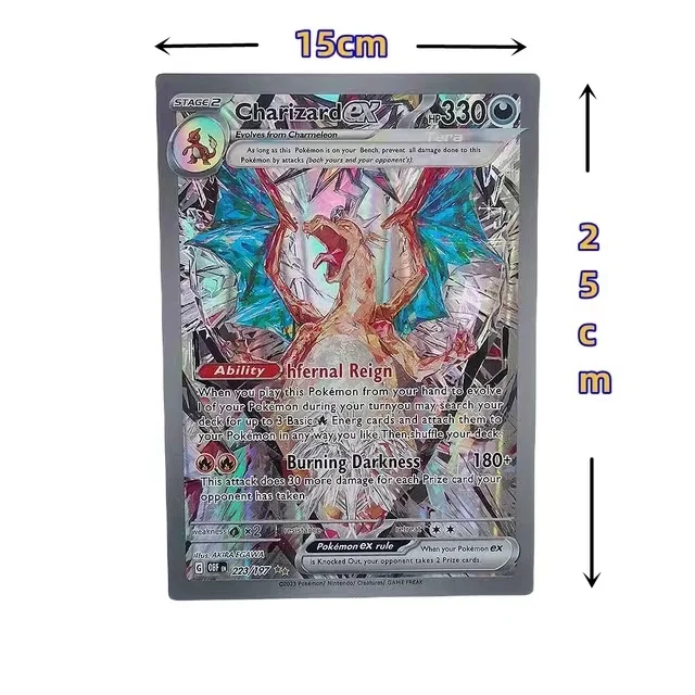 2024 Oversized Pokemon Cards 30Pcs Jumbo Letters Card Vmax