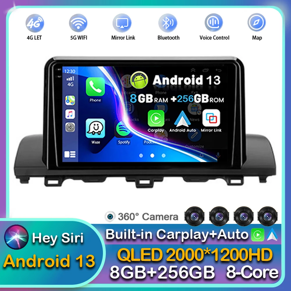

Android13 wireless Carplay Auto Car Radio For Honda Accord 10 2018 2019 2020 2021 Multimedia Player GPS Stereo WIFI+4G Head Unit