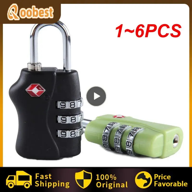 

1~6PCS Approved Luggage Lock 3 Position Resettable Combination Lock Travel Suitcase Duffle Bag Locker Combination Lock