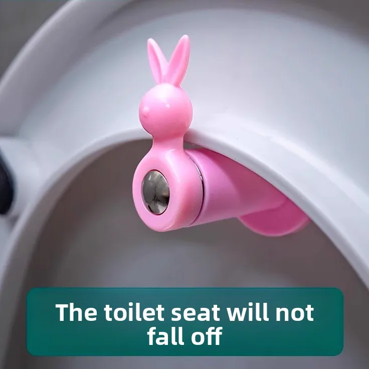 Toilet Lid Holder Anti-Fall Hook Toilet  Ring Stand Fixing Device Stable Not Falling down Clamp Bule Household Cleaning...