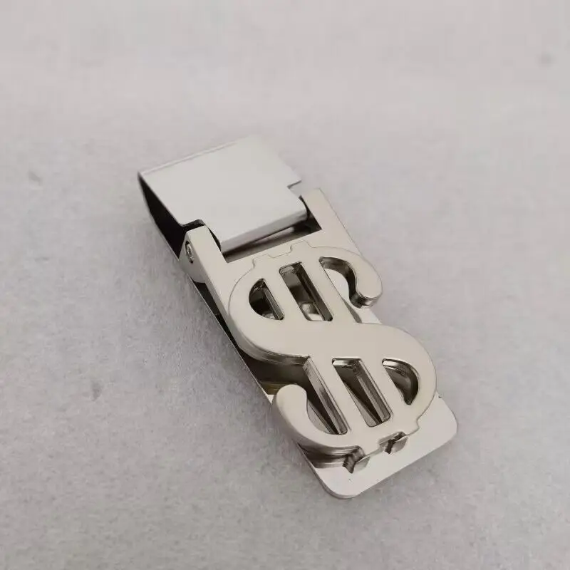 Clip de Metal para dinero con letras personalizadas, soporte portátil para dinero en efectivo y dólares, Clip de identificación para tarjeta bancaria de acero inoxidable, carpeta de billetes de negocios