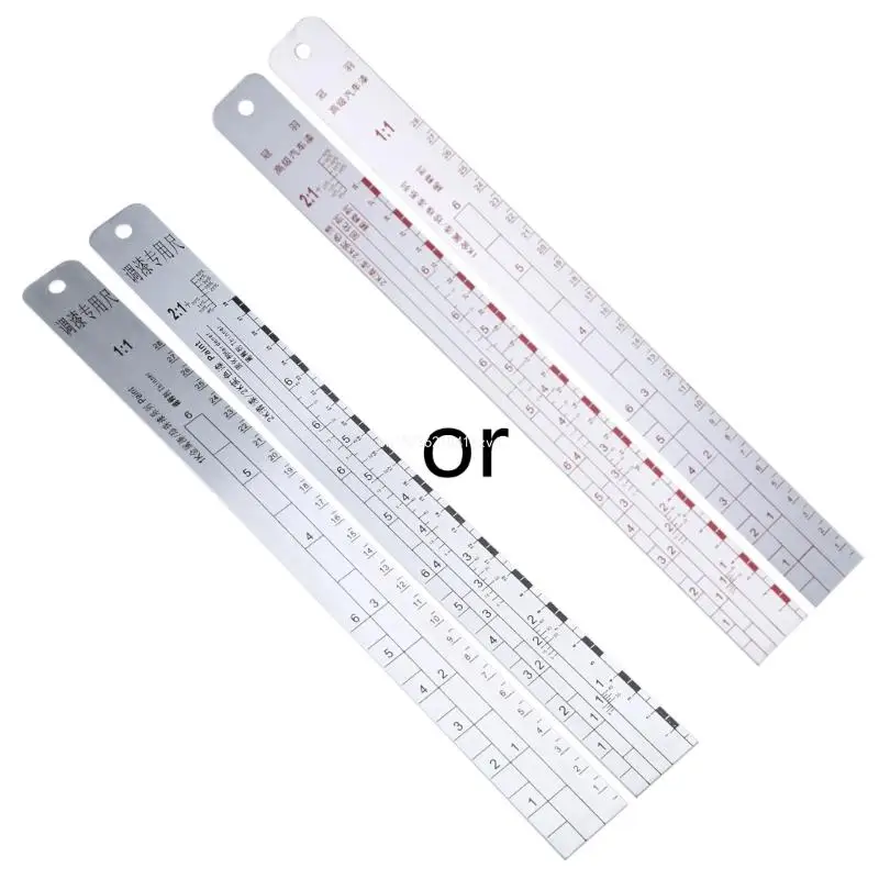 

Stainless Steel Paint Stick Car Paint Proportional Measuring Scale Painting Mix Dropship