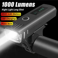 1000LM vélo avant lumière lumineuse vélo lampe de poche LED lanterne de vélo USB Rechargeable vtt vélo feu arrière pour phare de cyclisme 1