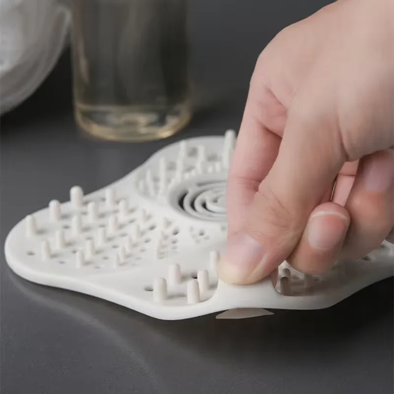 Sink Mesh Filter Silicone Filter Hair Sink Catcher Bathtub Drain Cover Plug Anti Odor Floor Drain Drain Hole Plug Sewer Hair Pad