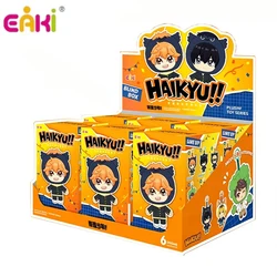 Genuine EAKi Haikyuu!! Mascot Plush Blind Box - Cute Soft Vinyl Keychain Pendant - Hinata Shoyo Collectible Gift (1 set of 6)