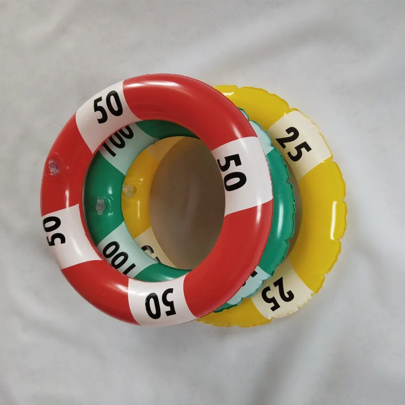 1pc brown Inflatable Ring Children's Game Throwing Rings Parent Child Interactive Entertainment Football Cap Top Toy Large