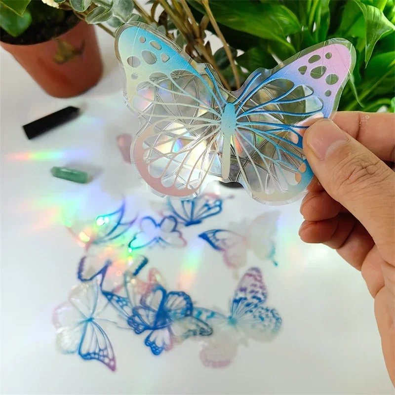 Rainbow Sun Catcher Wall Stickers Light Catcher PVC Window Film Self Adhesive Decal Motorcycle Sticker PVC Film Home Decor
