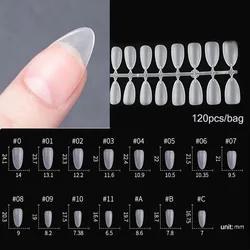 Matte Oval Almond Soft Full Cover Press-On Nail Tips Set - 120 Pieces (602-120pcs)