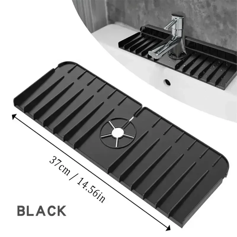 Sink Splashproof Pad Drain Water Retaining Anti-spray Silicone Faucet Splashproof Absorbent Bathroom Kitchen Accessories