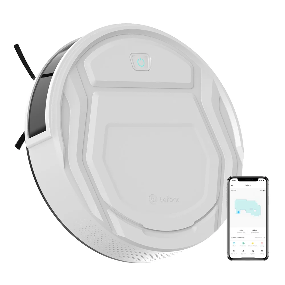 

Робот-пылесос Lefant M210, супер тонкий, управление через приложение, Мощное всасывание, самозарядка, для домашних животных, волосы, твердые полы, низкие ковры