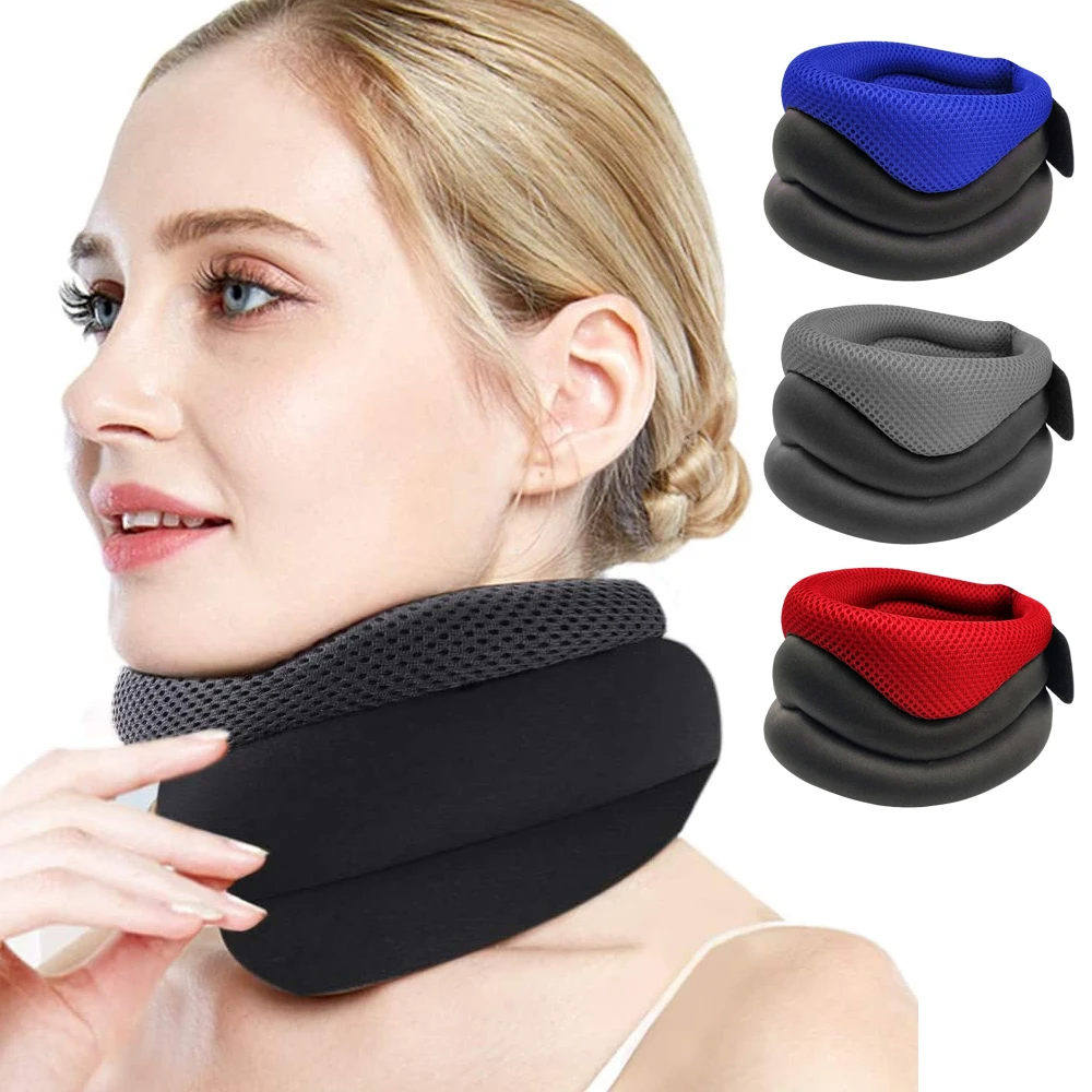 

Adjustable Neck Brace Support for Neck Spinal Pain Relief Breathable Sponge Cervical Collar Soft Spinal Support Neck Care