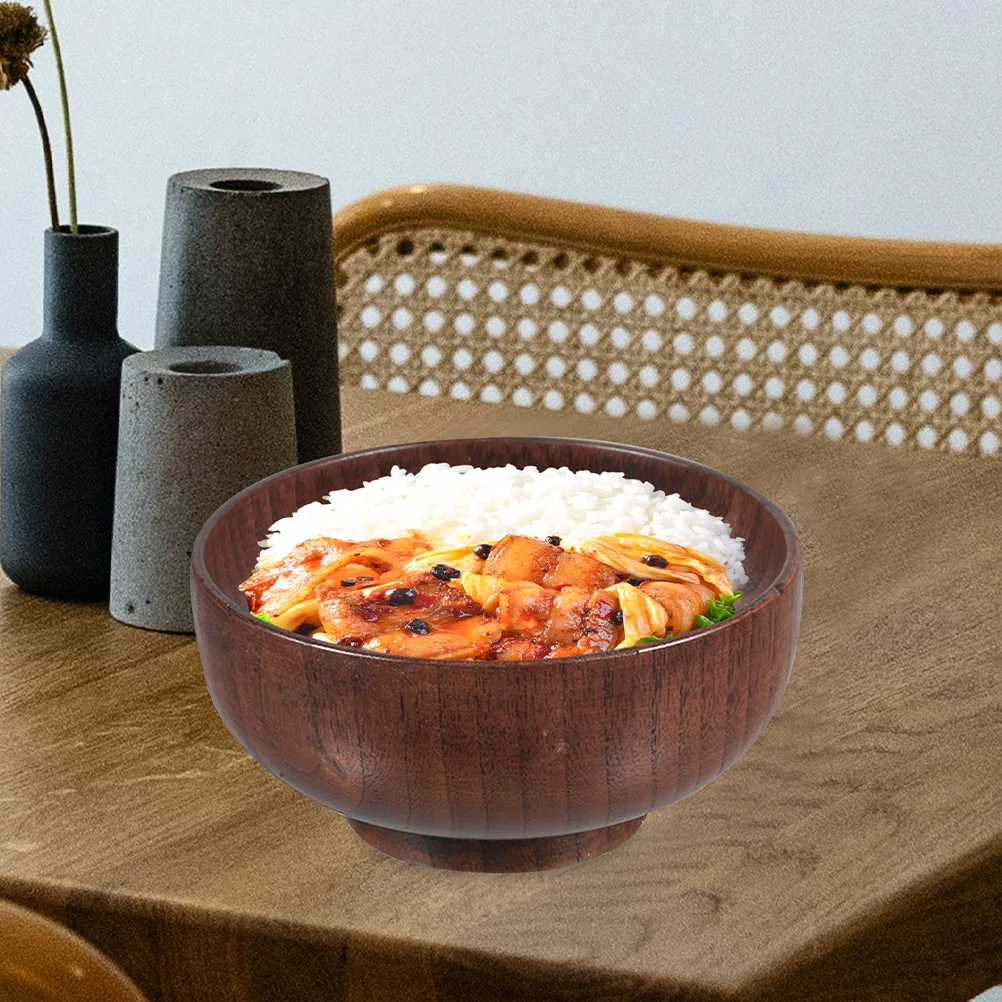

Wood Salad Bowl Japanese Style Wooden Food Bowl Household Lightweight Salad Bowl