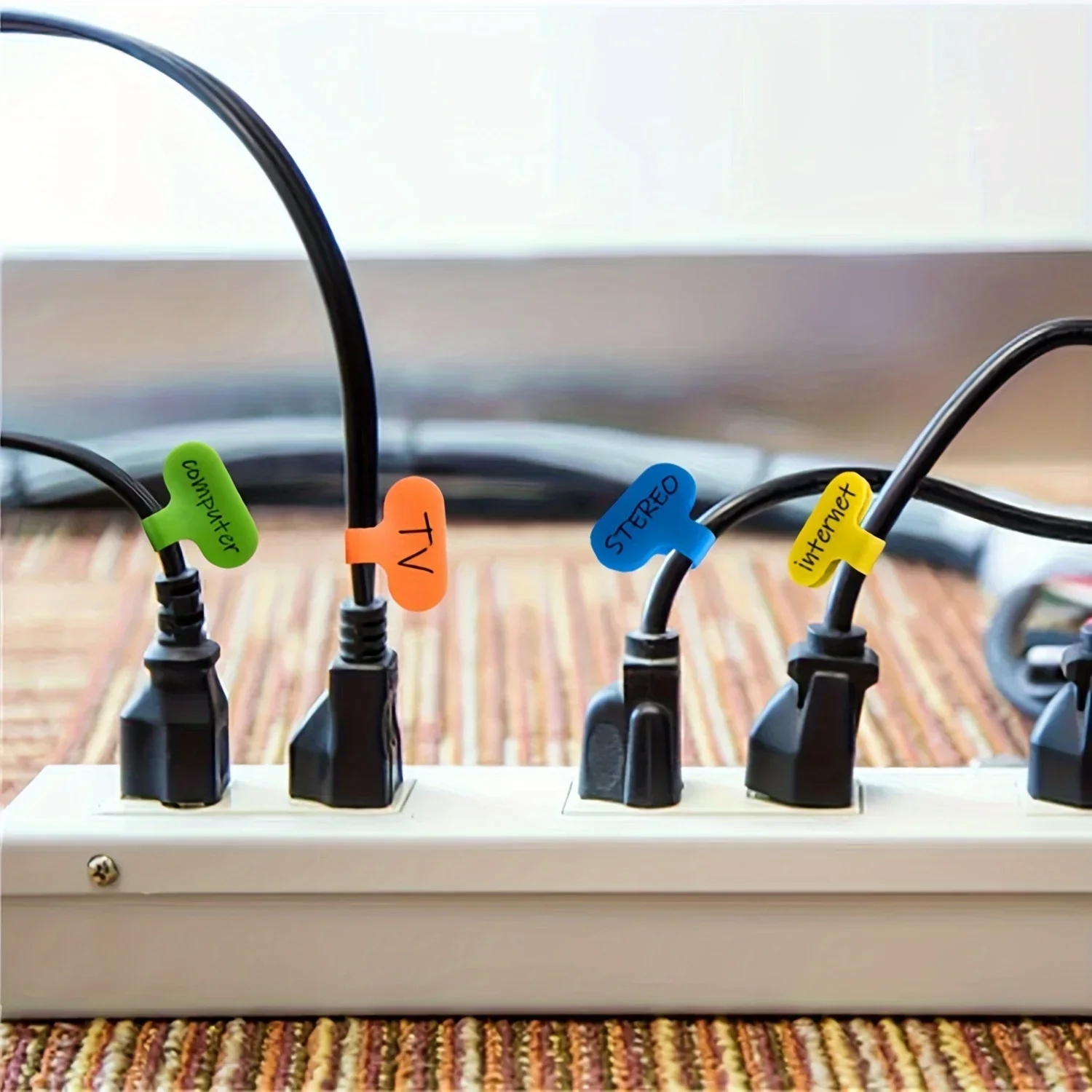 Cable Labels 10/20/30/50pcs Color Reusable Write-on