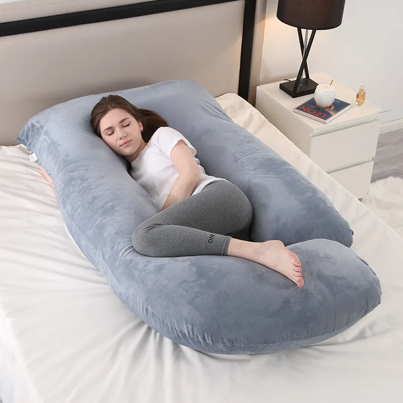 Pregnant Women Pillow Full Surround Sleeping Pillows U/J Type Body Support For Back Belly Hip Leg Relax Cushions Soft Cushions