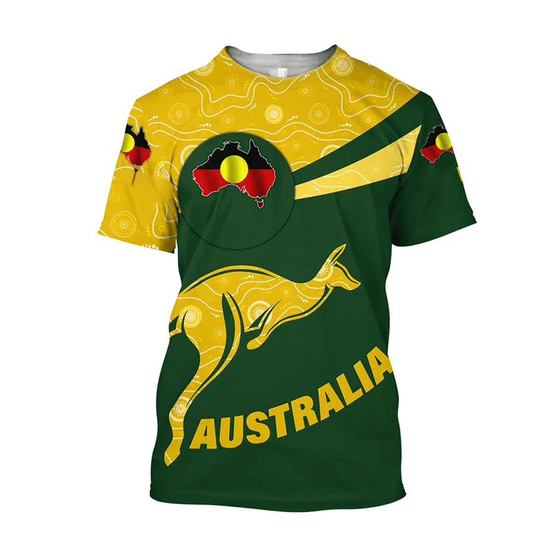 Australian Aboriginal Kangaroo Lizard Graphic Art T-shirt Man Woman 3D Printed Streetwear New In Casual Summer Personality Top Buy Cheaply On - Foto 2