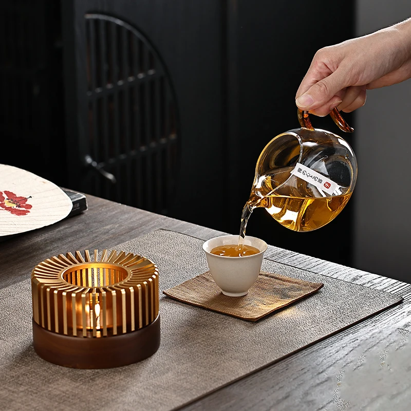 Teapot Warmers Warm tea set glass tea set warm stove heating and insulation base seat candle holder insulation device stove