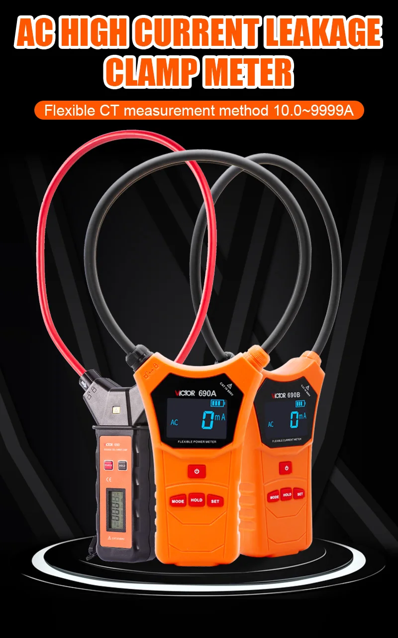 Description Picture 5 of itemVictor 690 Digital Flexible Current Clamp Meter Multimeter True RMS Leakage Ammeter Pliers Voltage Tester Electric Instruments