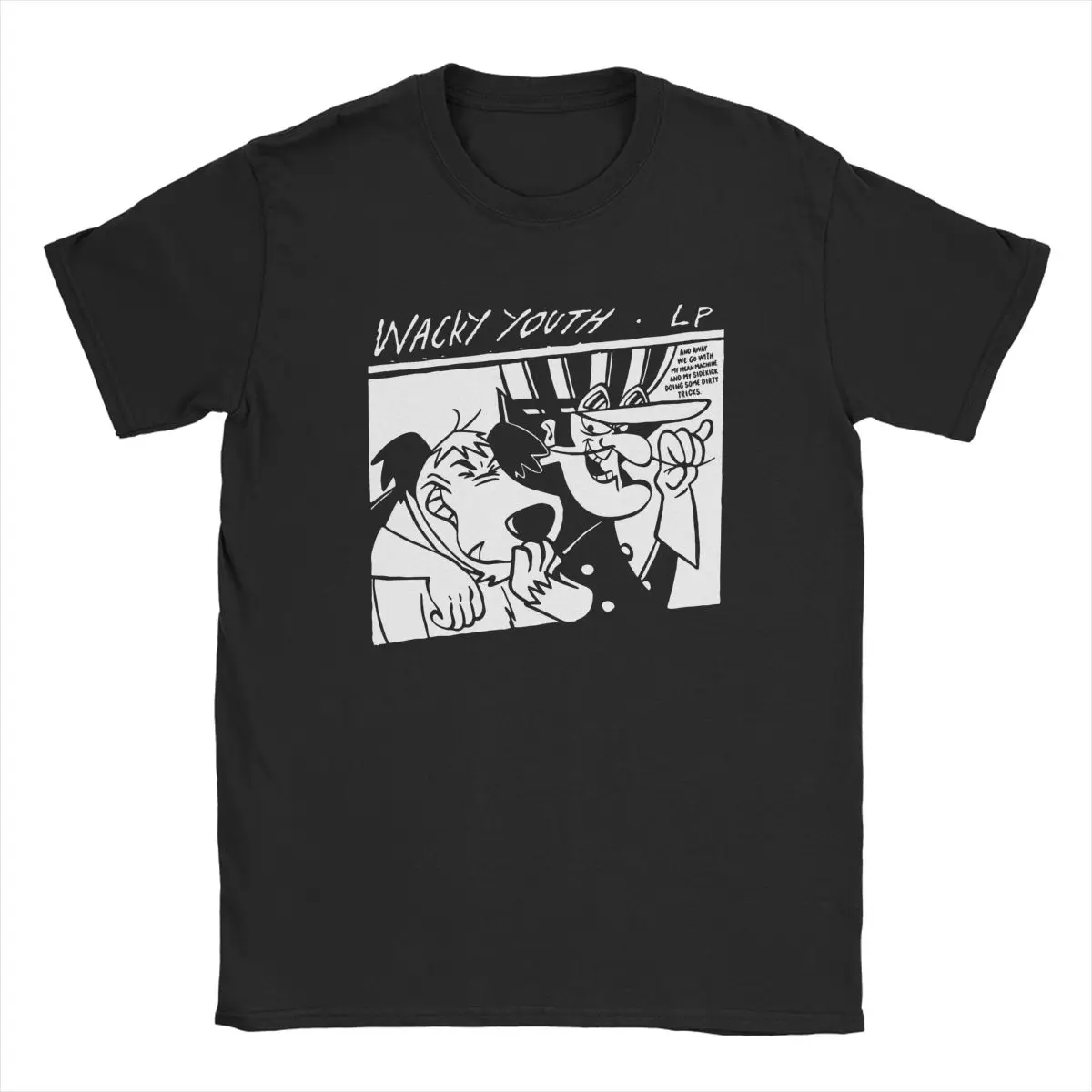 

Humor Wacky Races 1968 Anime TV Series T-Shirt Men Round Collar Cotton T Shirts Short Sleeve Tee Shirt Gift Idea Clothes