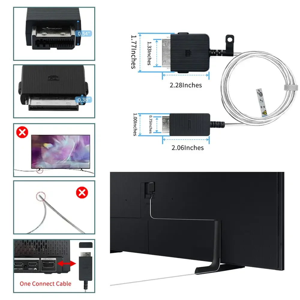 Compatible with Samsung One Invisible Connect Cable BN39-02470A QA65LS03BAWXXY QN65LS03AAFQN65LS03RAF TV