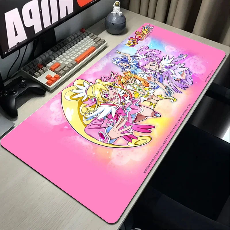 Xxl Mouse Pad Keyboard Pretty Cure Gaming Mat Carpet Mats Speed Extended Desk Anime Deskmat Xl Table Animes Mousepad