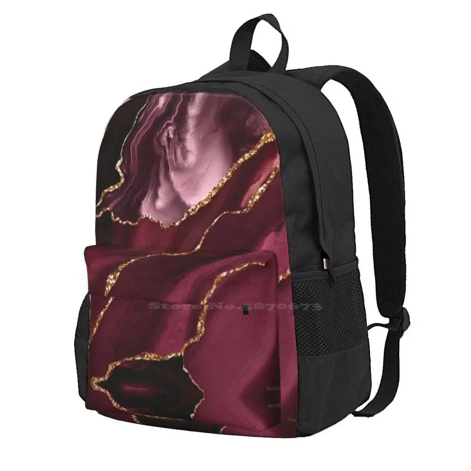 

And Gold Abstract School Bags Travel Laptop Backpack Abstract Pattern Patterns Modern Graphic Texture Paint Spill Paint Pour