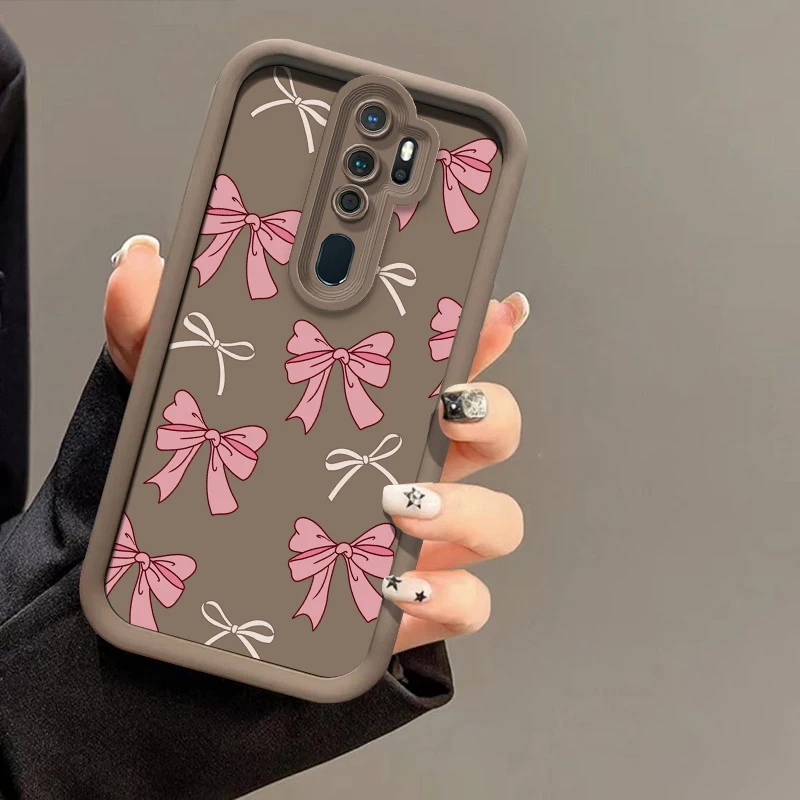 Cute Pink Bow Knot Shockproof Soft Silicone Phone Case
