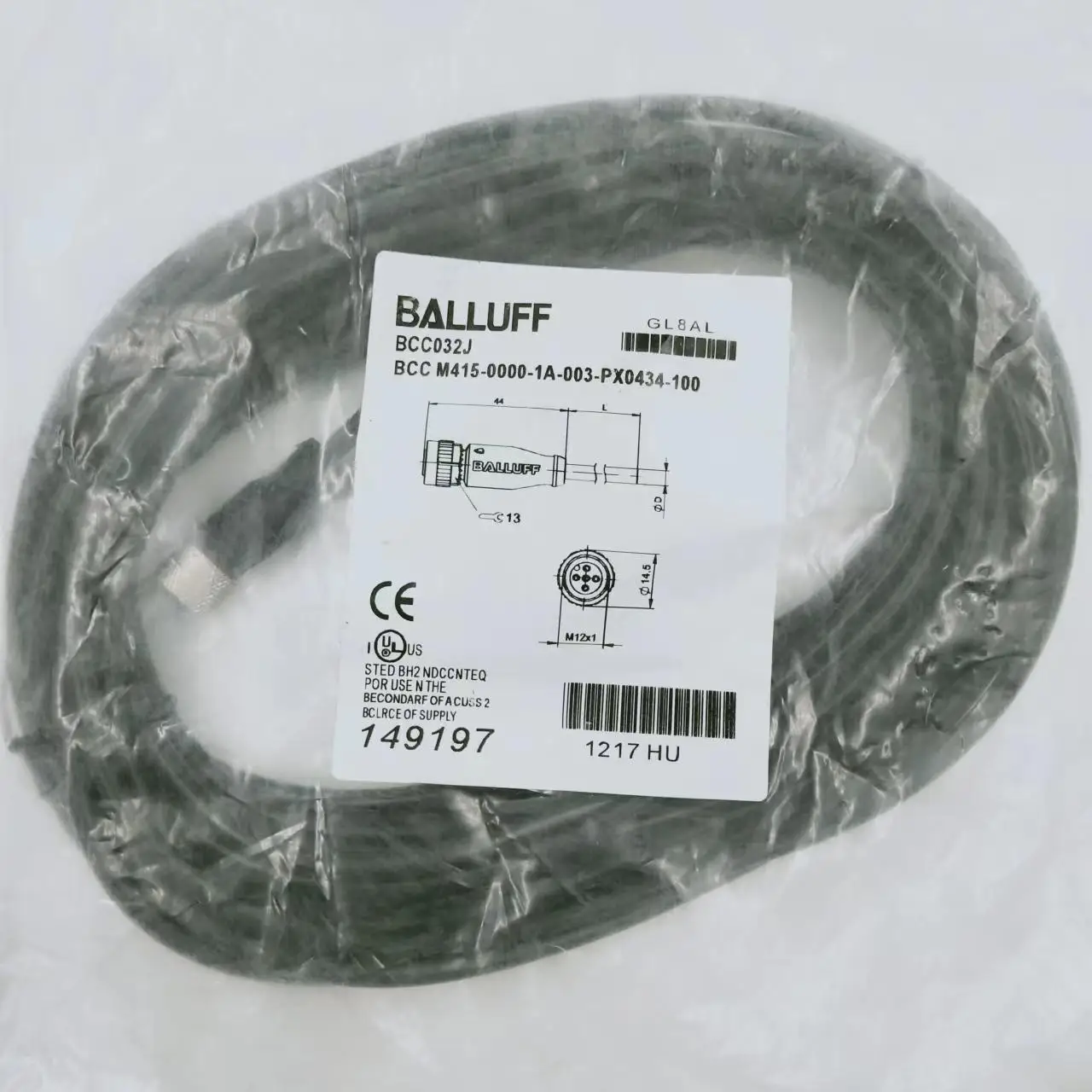 

BCC032J BCC M415-0000-1A-003-PX0434-100 подключение проводного датчика